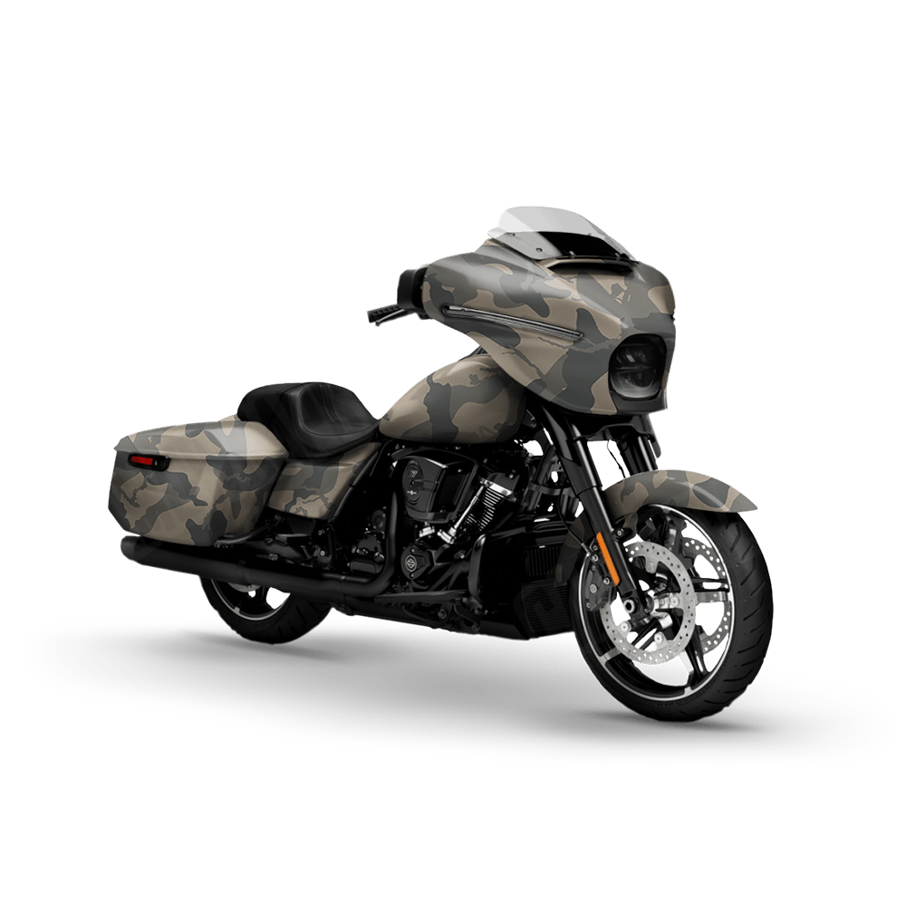Large Ragged Army Motorcycle Camo Vinyl Wrap