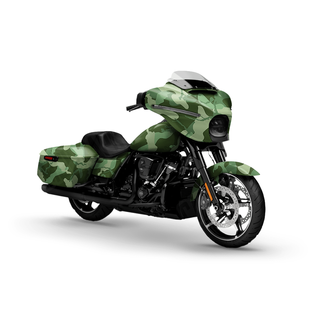 Large Ragged Pistachio Motorcycle Camo Vinyl Wrap