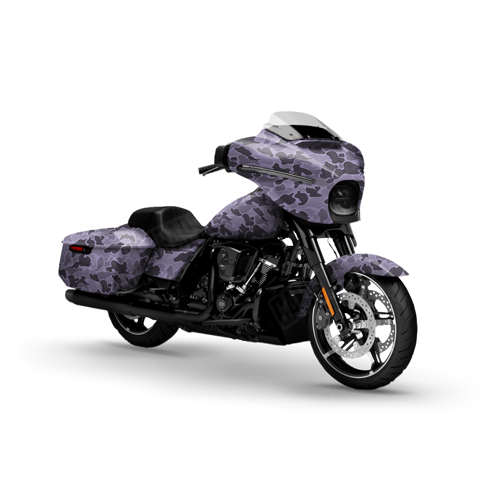 Old School Duck Lilac Motorcycle Wraps