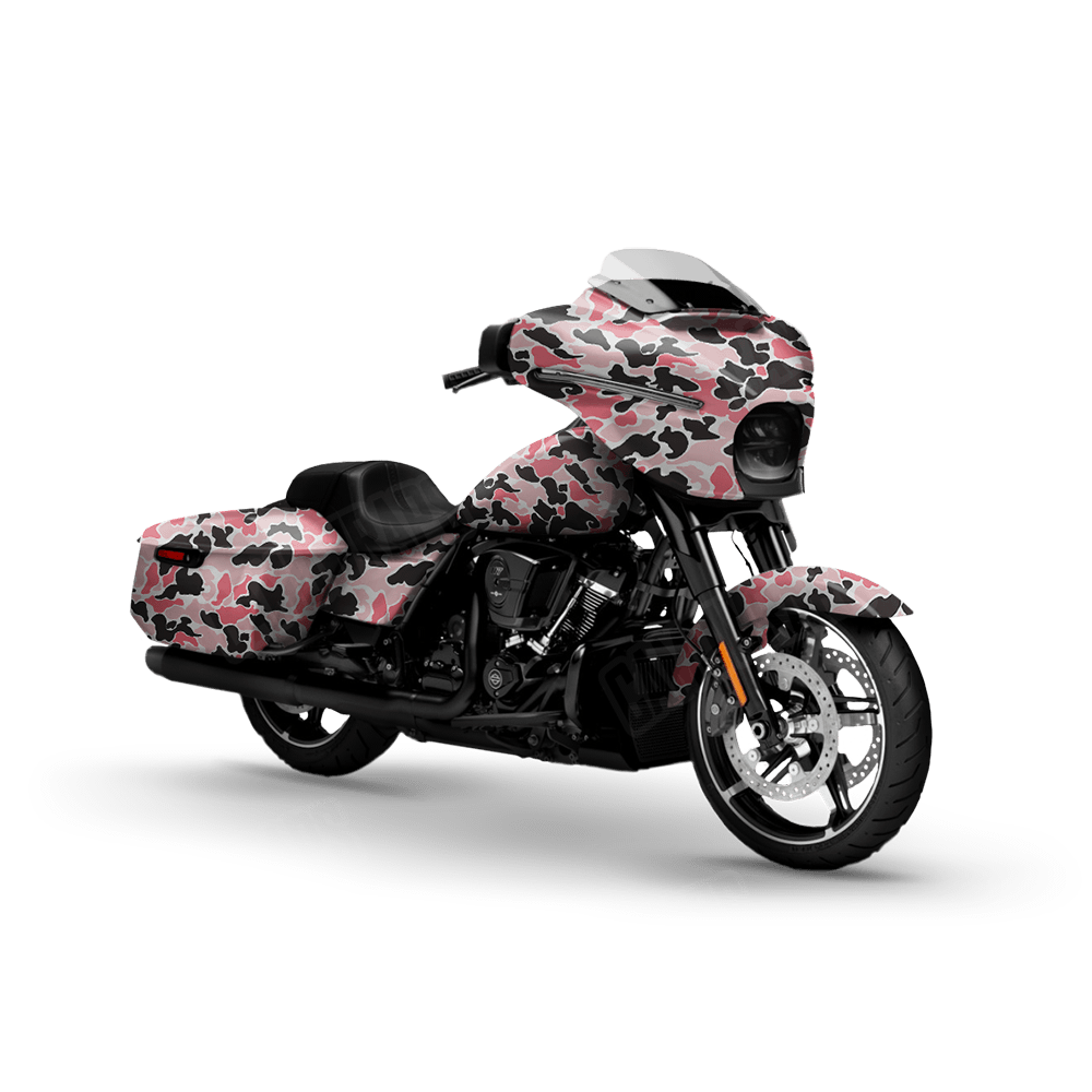Old School Duck Pink Motorcycle Wraps