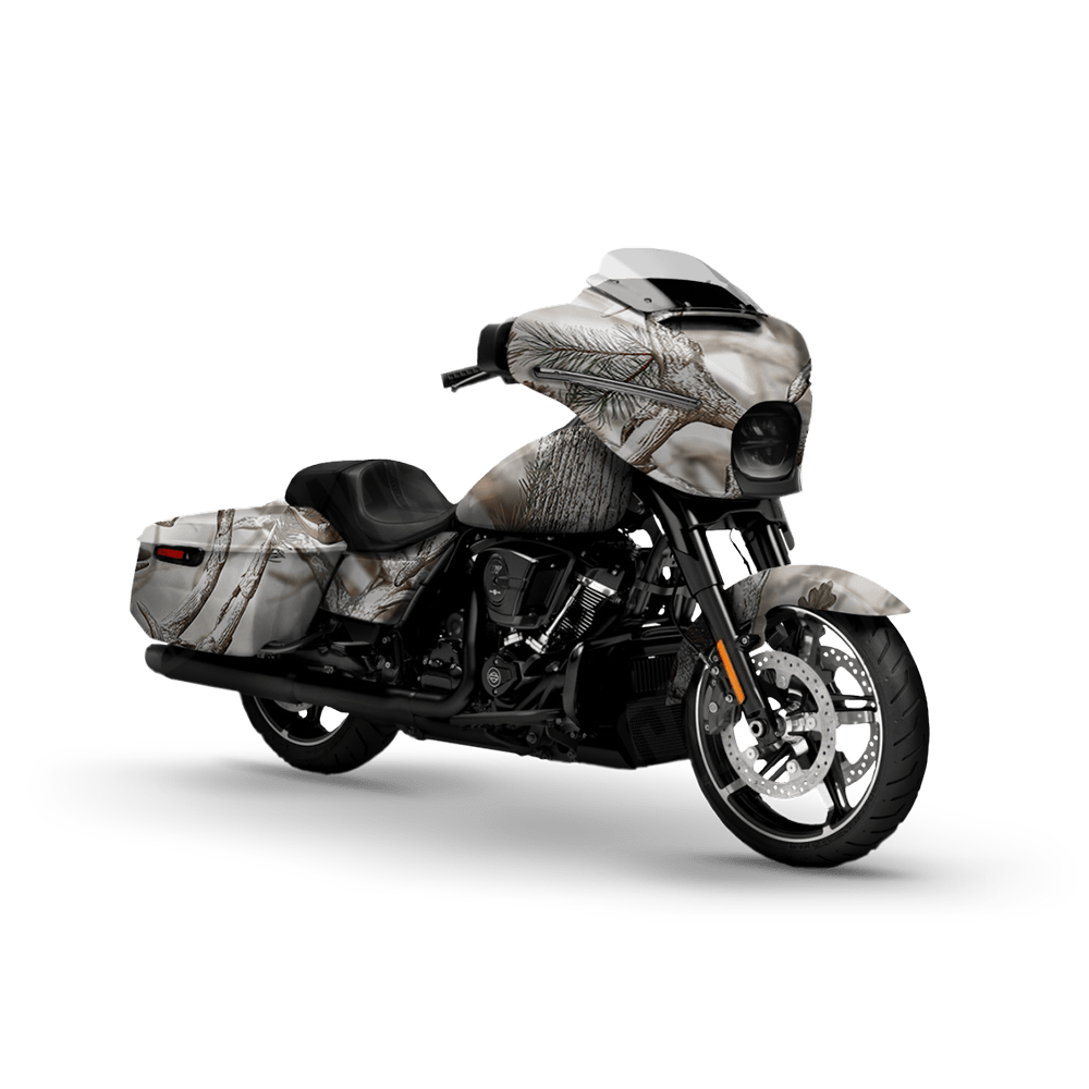 Nature Lifeless Snow Woods Buck Skull Motorcycle Camo Vinyl Wrap