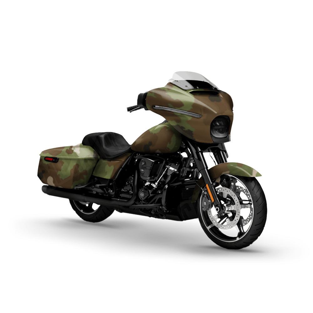 Nemesis Woodlands Wolf Motorcycle Camo Vinyl Wrap