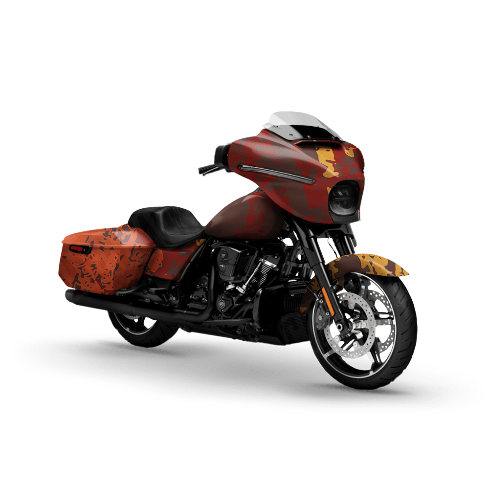 Pasted Autumn Motorcycle Camo Vinyl Wrap