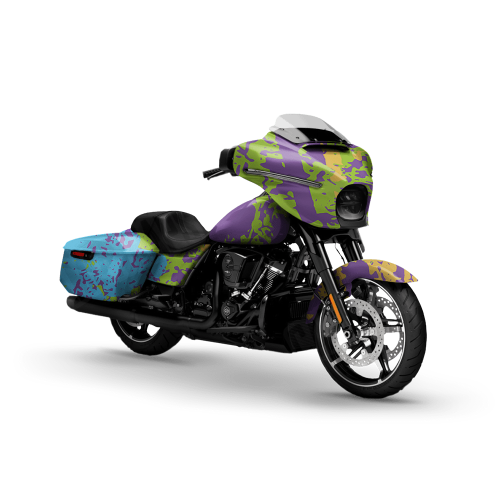 Pasted Carnival Motorcycle Camo Vinyl Wrap