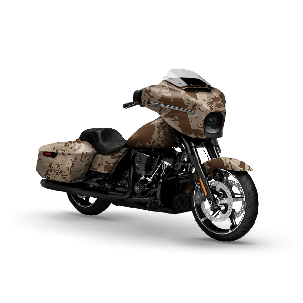 Pasted Desert Motorcycle Camo Vinyl Wrap