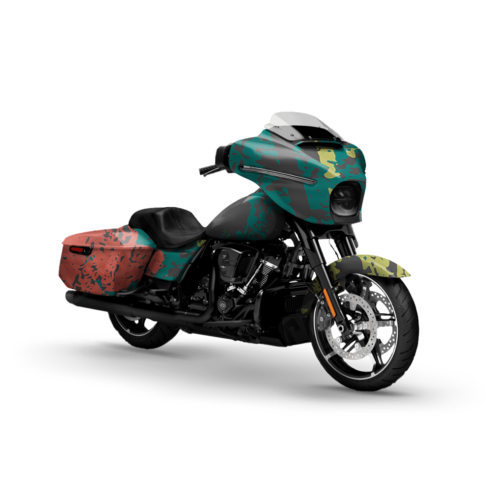 Pasted Fiesta Motorcycle Camo Vinyl Wrap