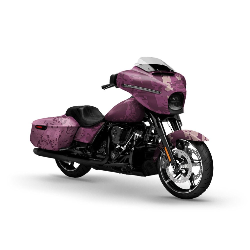 Pasted Floral Motorcycle Camo Vinyl Wrap