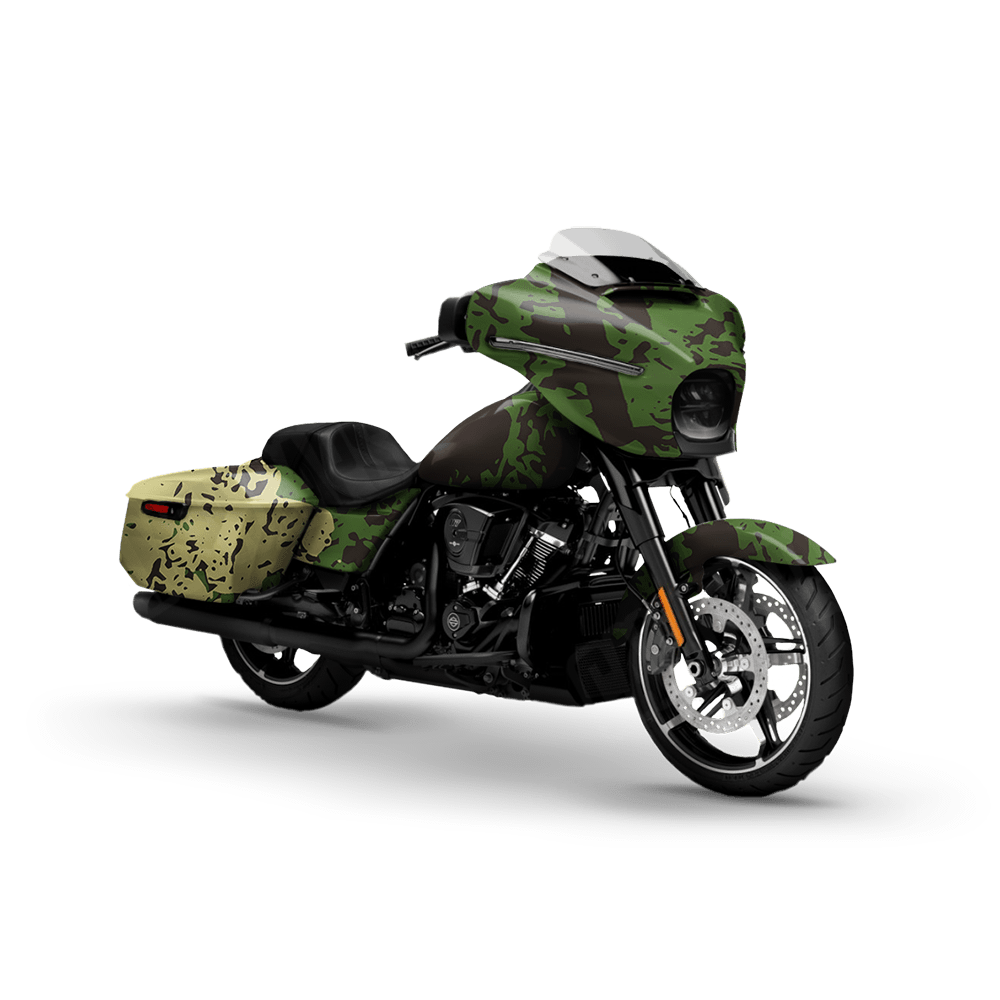 Pasted Jungle Motorcycle Camo Vinyl Wrap