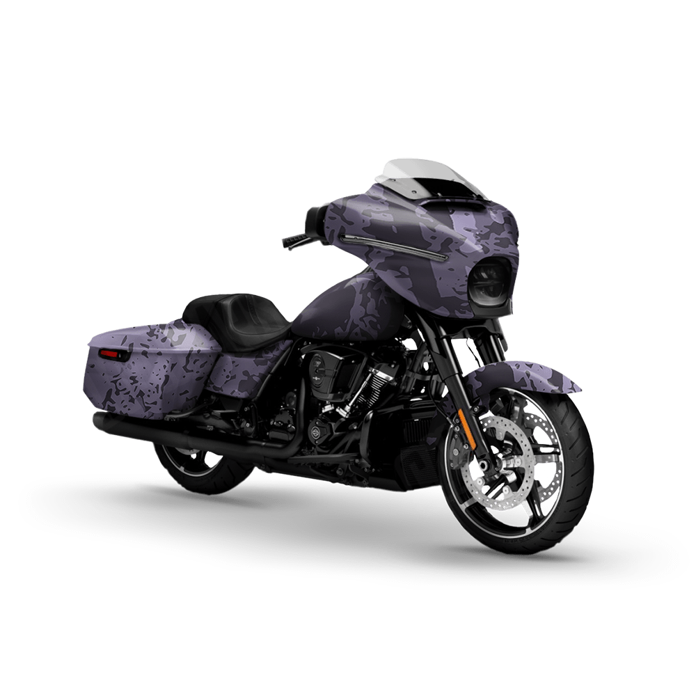 Pasted Lilac Motorcycle Camo Vinyl Wrap