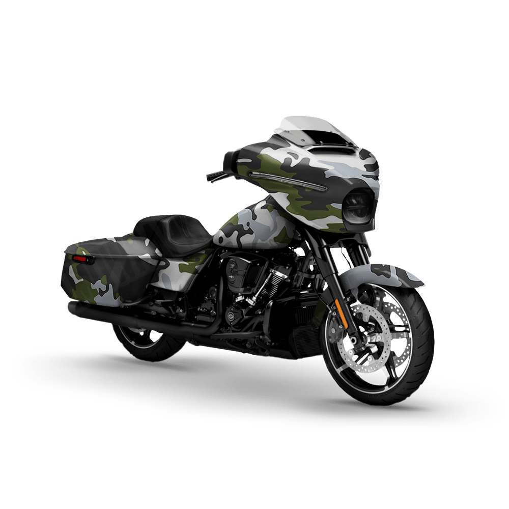 RELV X3 Timber Wolf Motorcycle Camo Vinyl Wrap