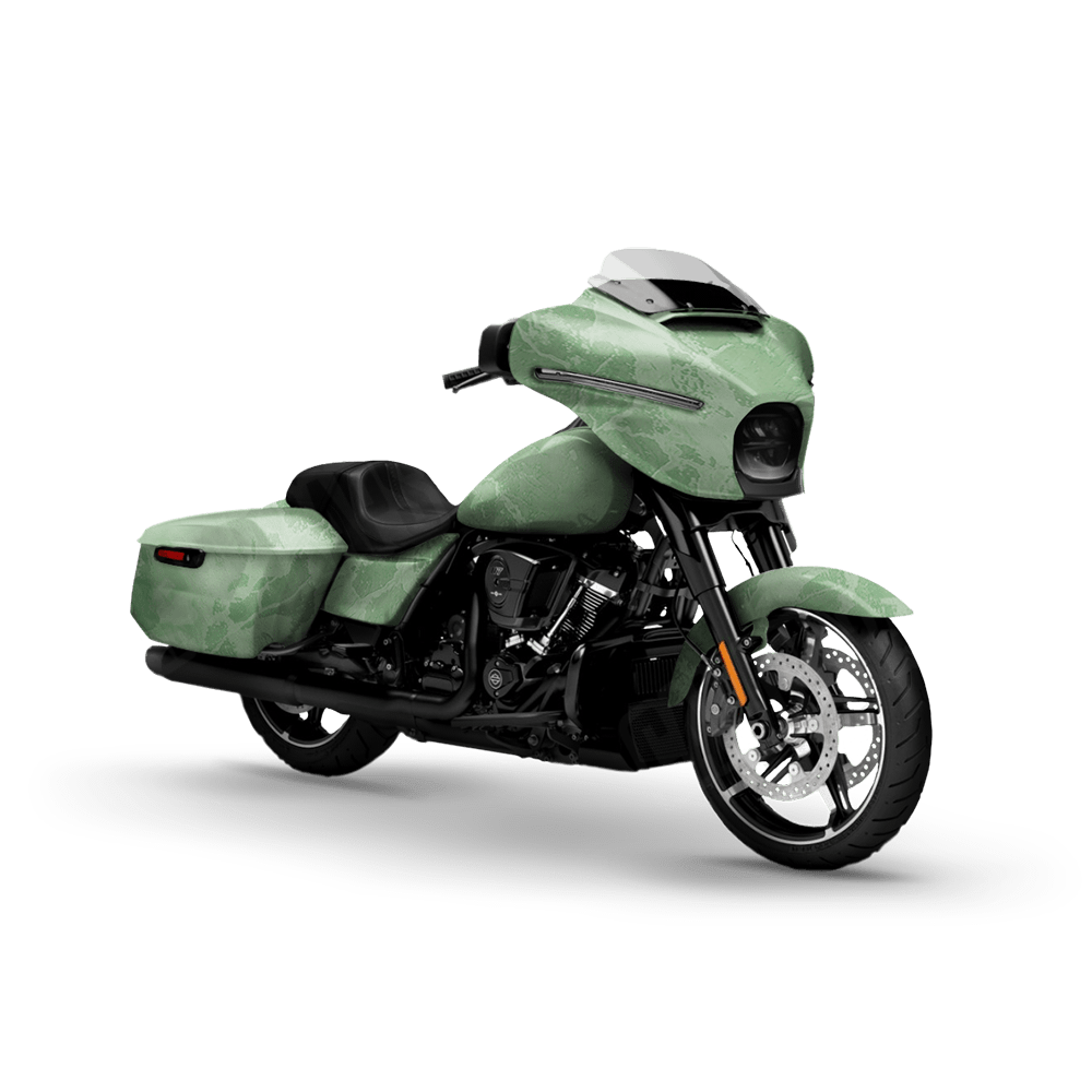 Realtree WAV3 Lime Green Motorcycle Camo Vinyl Wrap