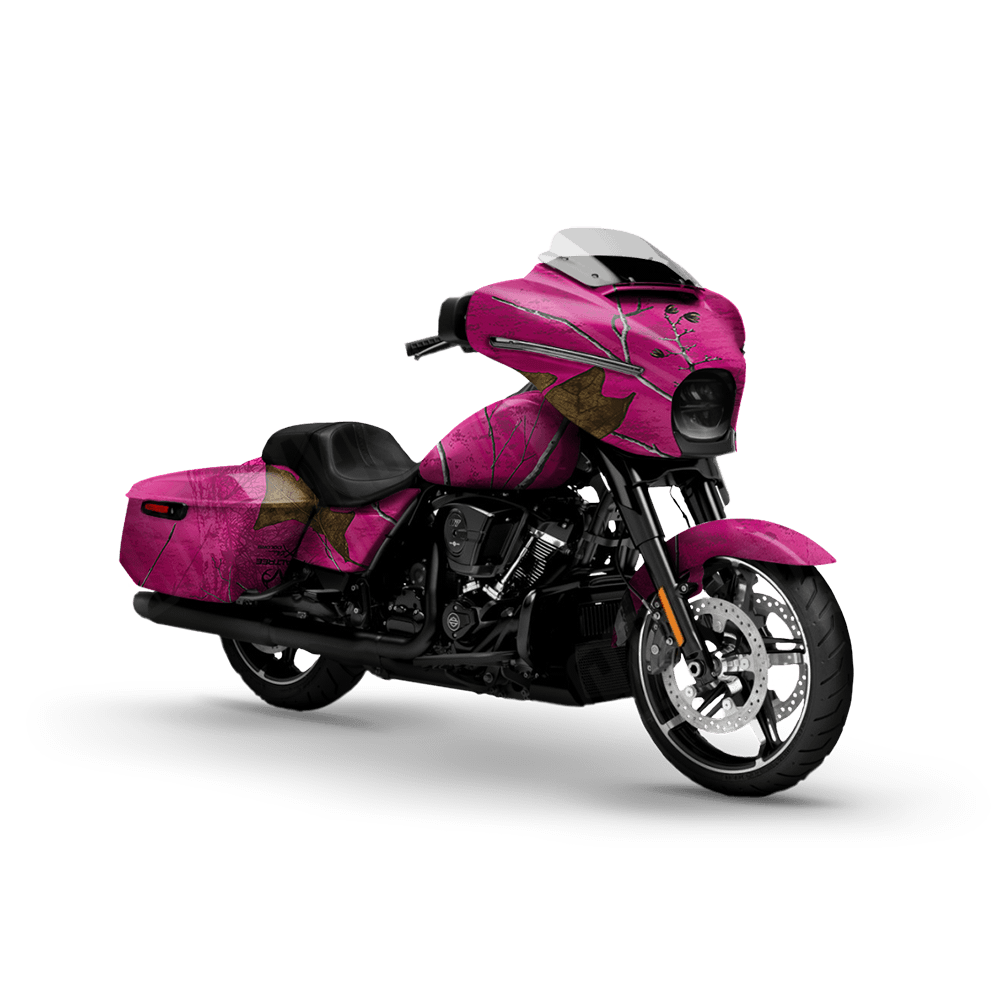 Realtree XTRA Colors Magenta Motorcycle Camo Vinyl Wrap