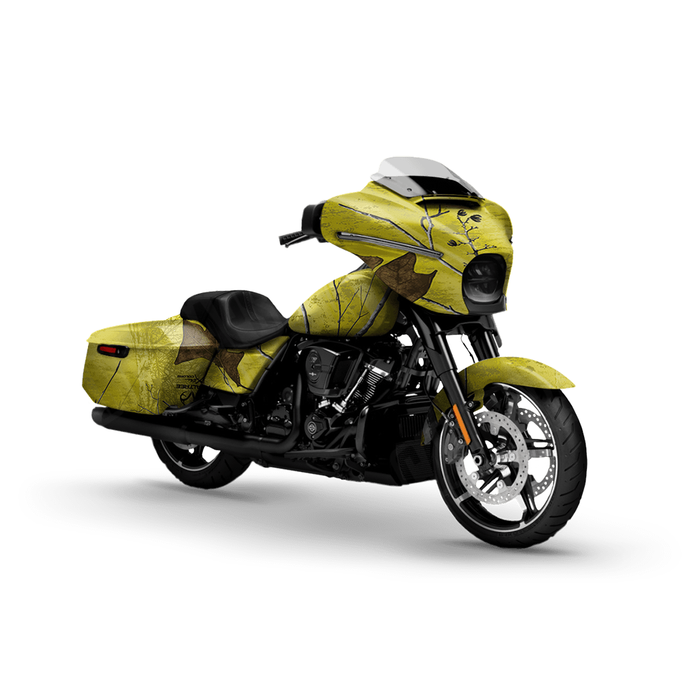 Realtree XTRA Colors Yellow Motorcycle Camo Vinyl Wrap