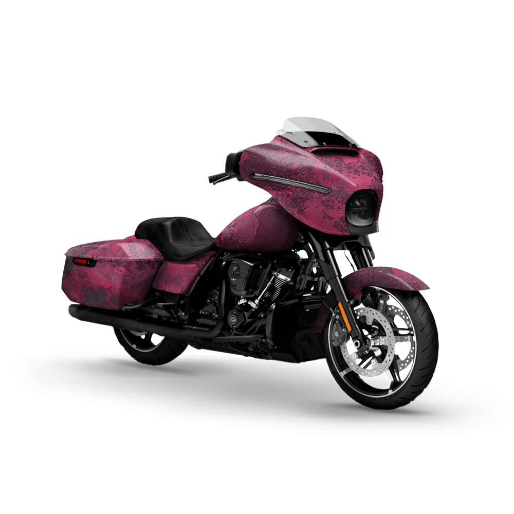 Realtree XTREME Dark Magenta Motorcycle Camo Vinyl Wrap