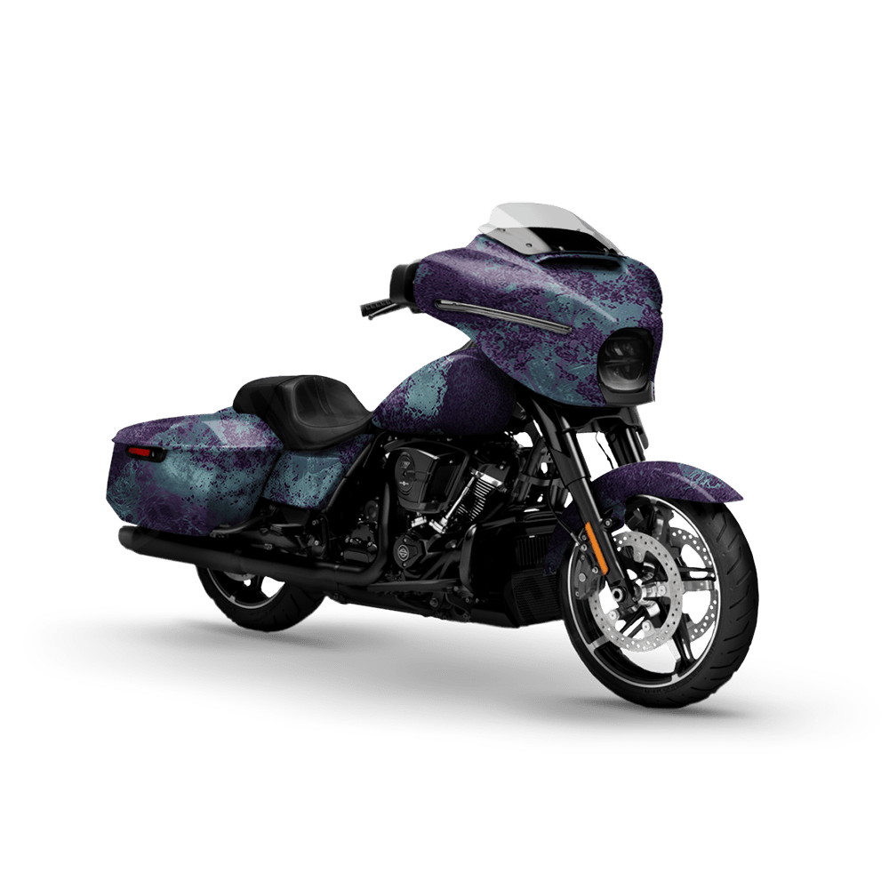 Realtree XTREME Frozen Grape Motorcycle Camo Vinyl Wrap