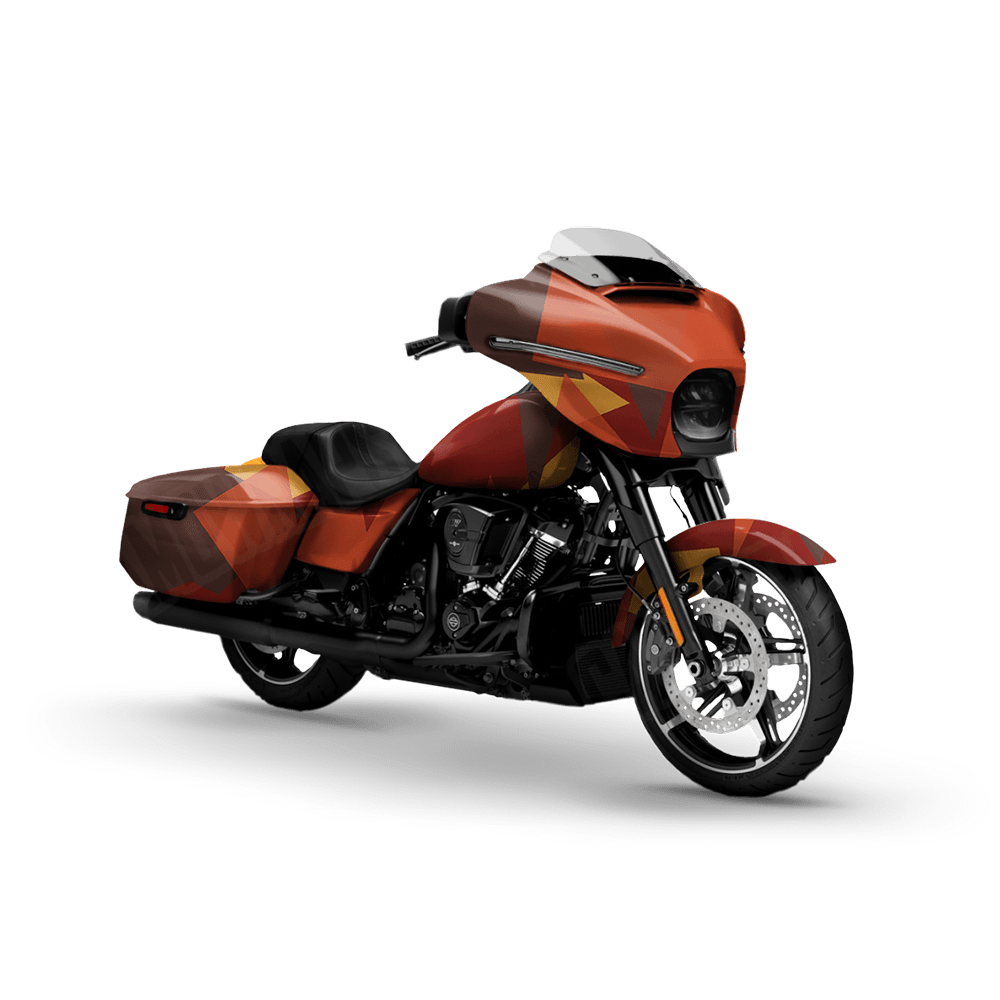 Shattered Autumn Motorcycle Camo Vinyl Wrap