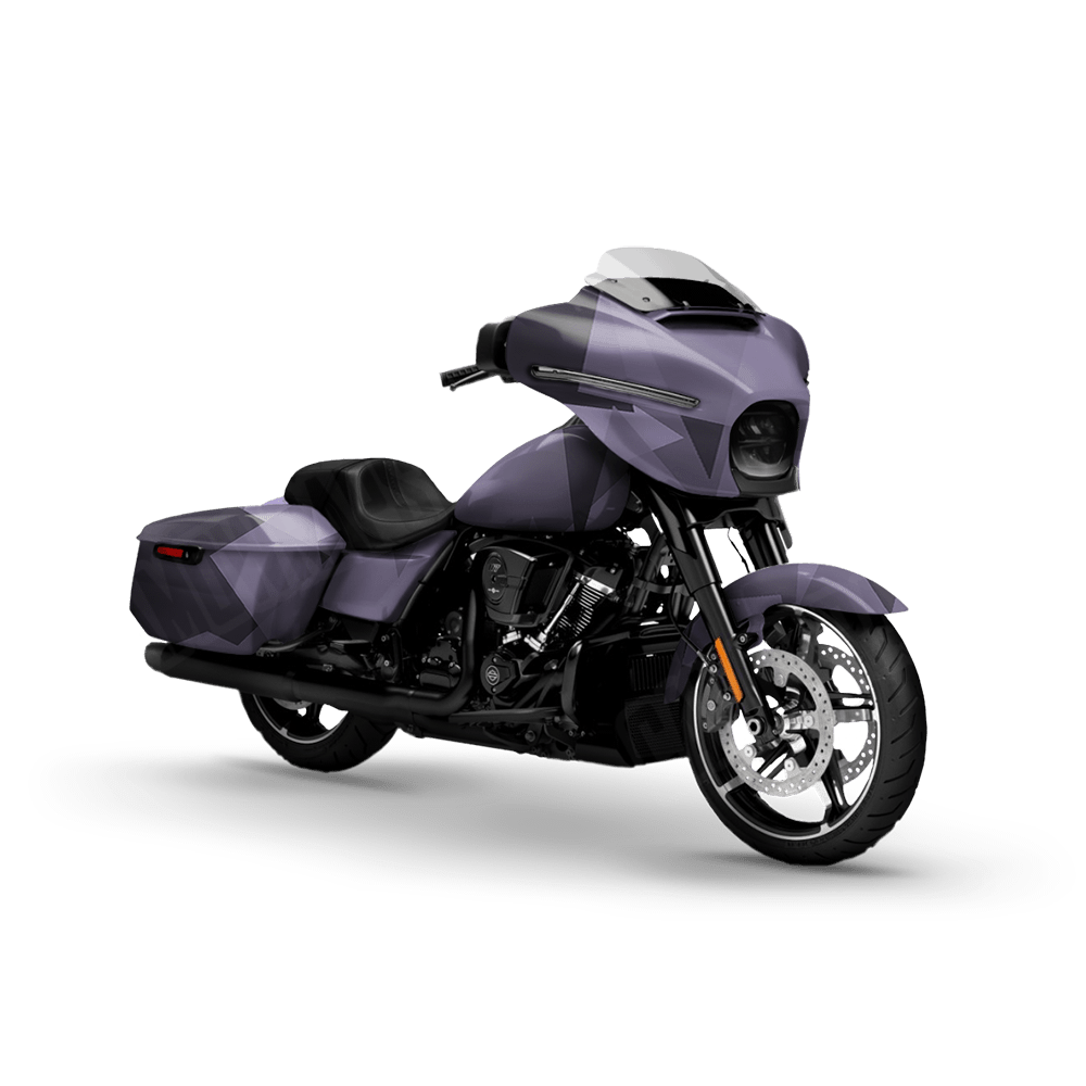 Shattered Lilac Motorcycle Camo Vinyl Wrap