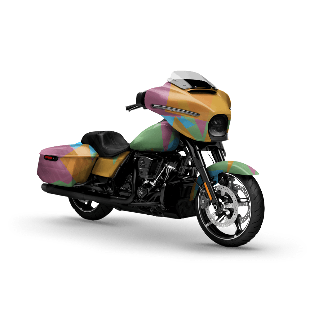 Shattered Sherbert Motorcycle Camo Vinyl Wrap