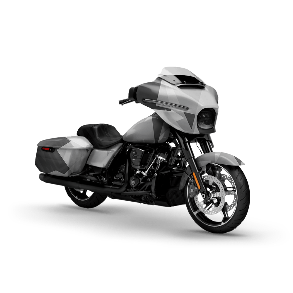 Shattered Snow Motorcycle Camo Vinyl Wrap