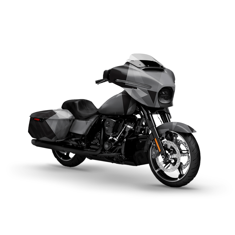 Shattered Urban Night Motorcycle Camo Vinyl Wrap