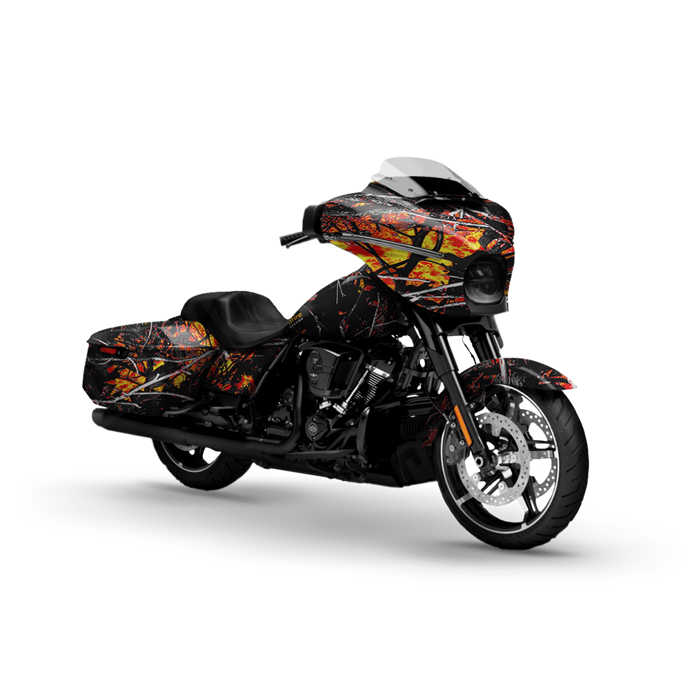 Sirphis Wildfire Motorcycle Camo Vinyl Wrap