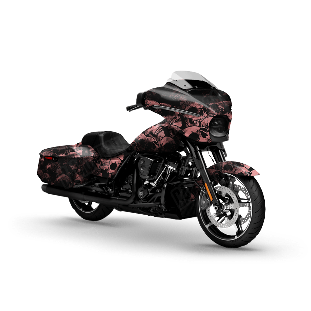 Skull Salmon Motorcycle Wraps