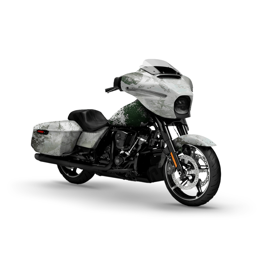 Substrate Snow Spruce Motorcycle Camo Vinyl Wrap