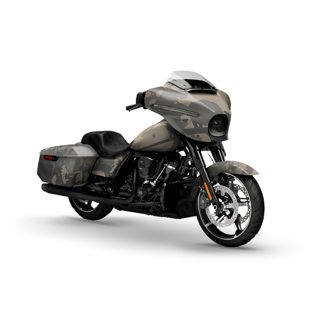 Tire Splatter Army Motorcycle Camo Vinyl Wrap