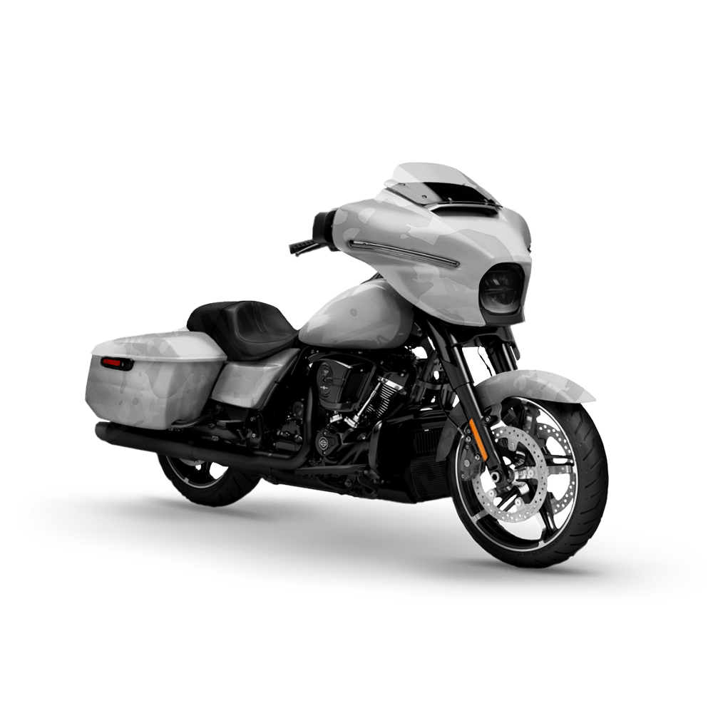 Tire Splatter Elite White Motorcycle Camo Vinyl Wrap