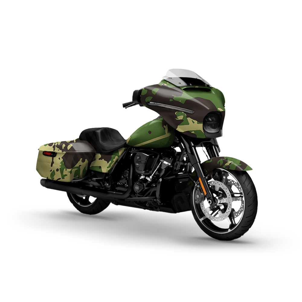 Tire Splatter Jungle Motorcycle Camo Vinyl Wrap