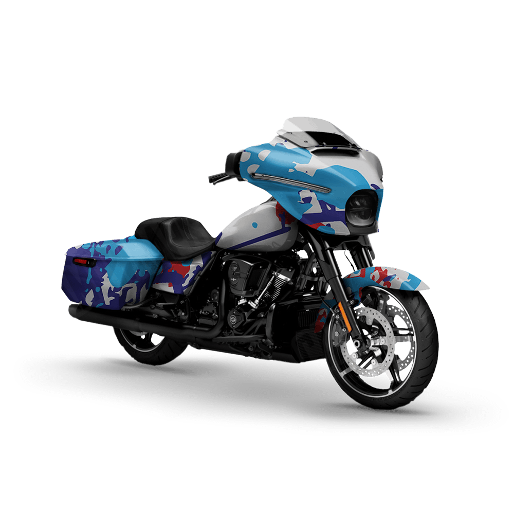 Tire Splatter M Series Motorcycle Camo Vinyl Wrap