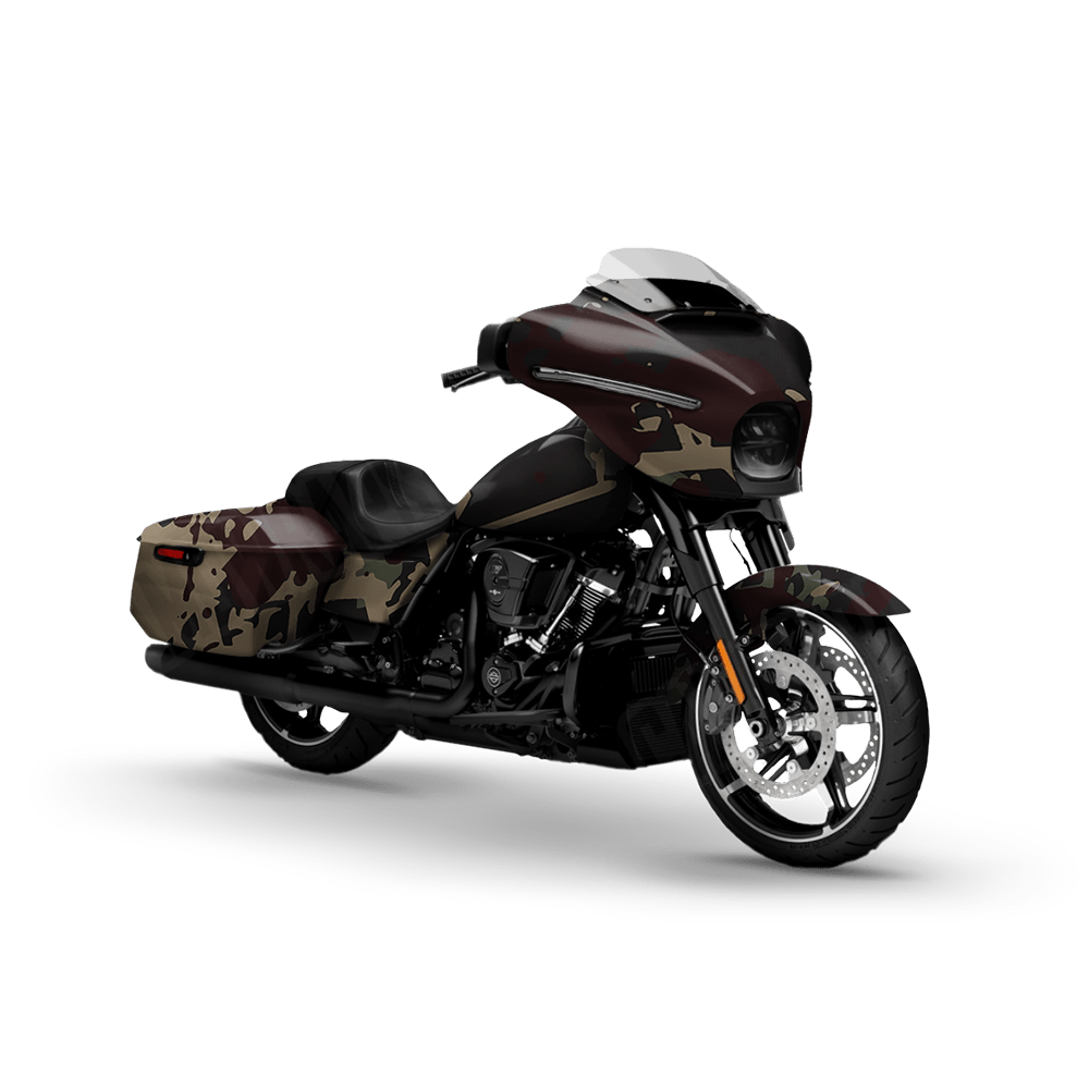 Tire Splatter Militant Blood Motorcycle Camo Vinyl Wrap