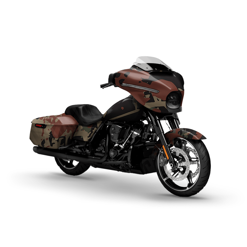 Tire Splatter Militant Copper Motorcycle Camo Vinyl Wrap