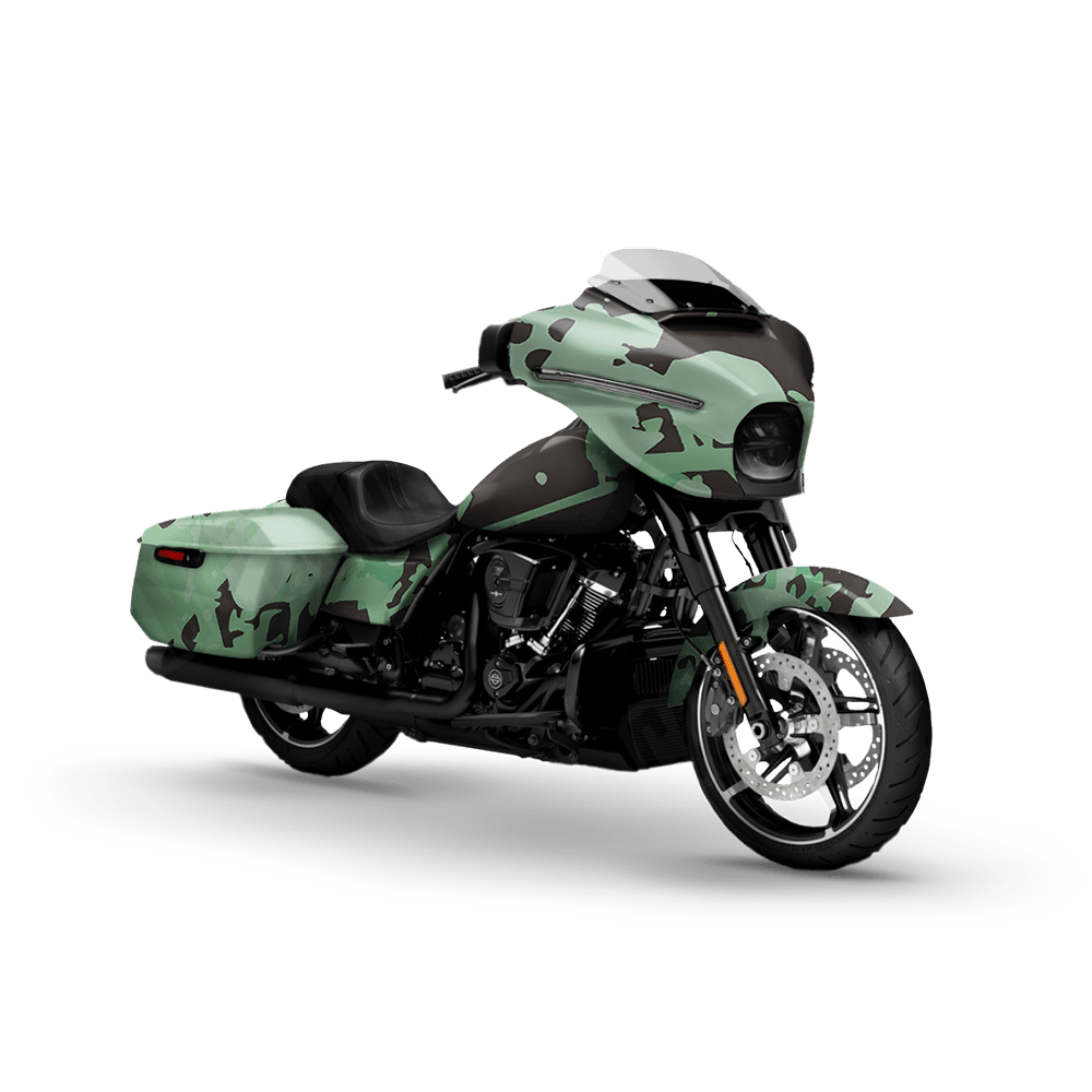 Tire Splatter Mint Chocolate Chip Motorcycle Camo Vinyl Wrap