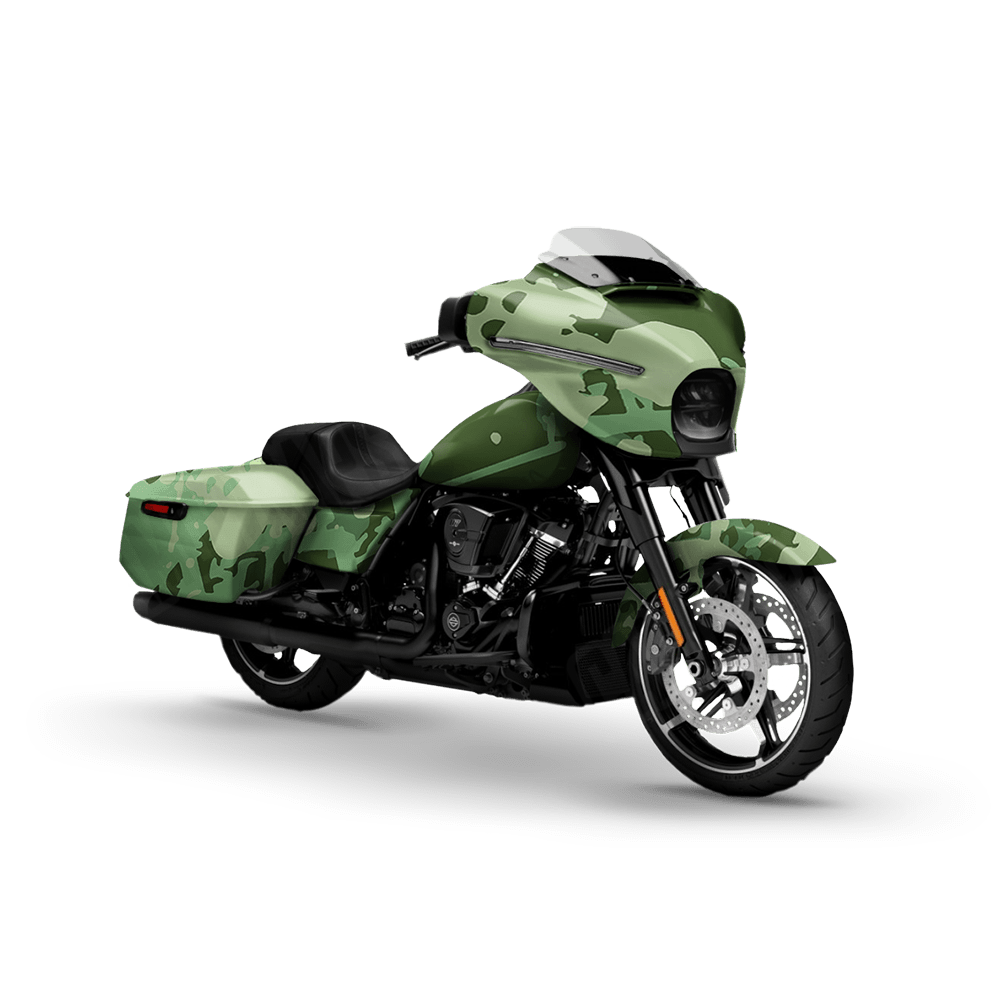 Tire Splatter Pistachio Motorcycle Camo Vinyl Wrap