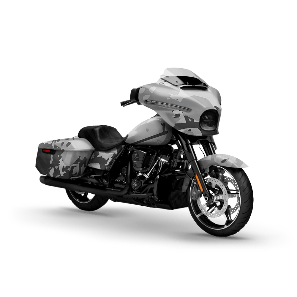 Tire Splatter Snow Motorcycle Camo Vinyl Wrap