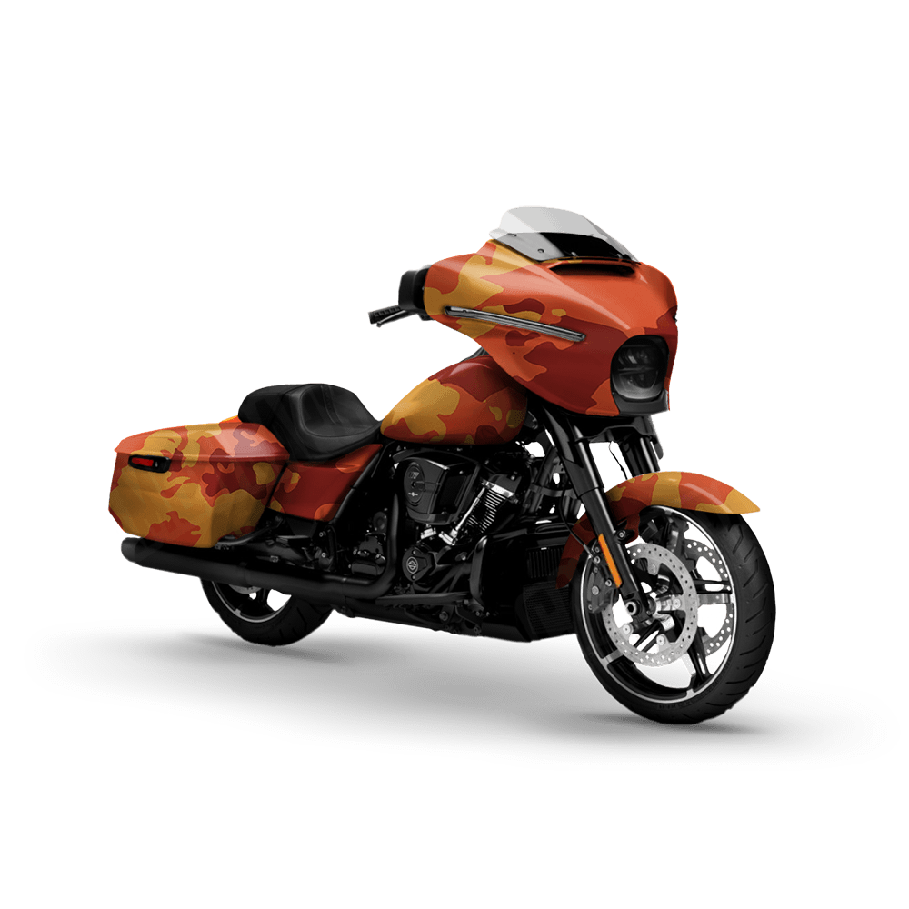 Treetop Autumn Motorcycle Camo Vinyl Wrap