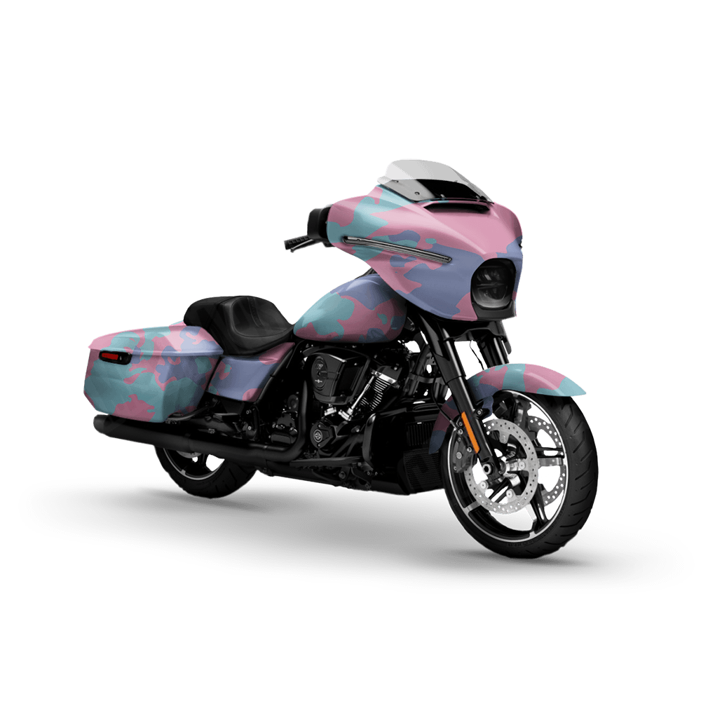 Treetop Cotton Candy Motorcycle Camo Vinyl Wrap