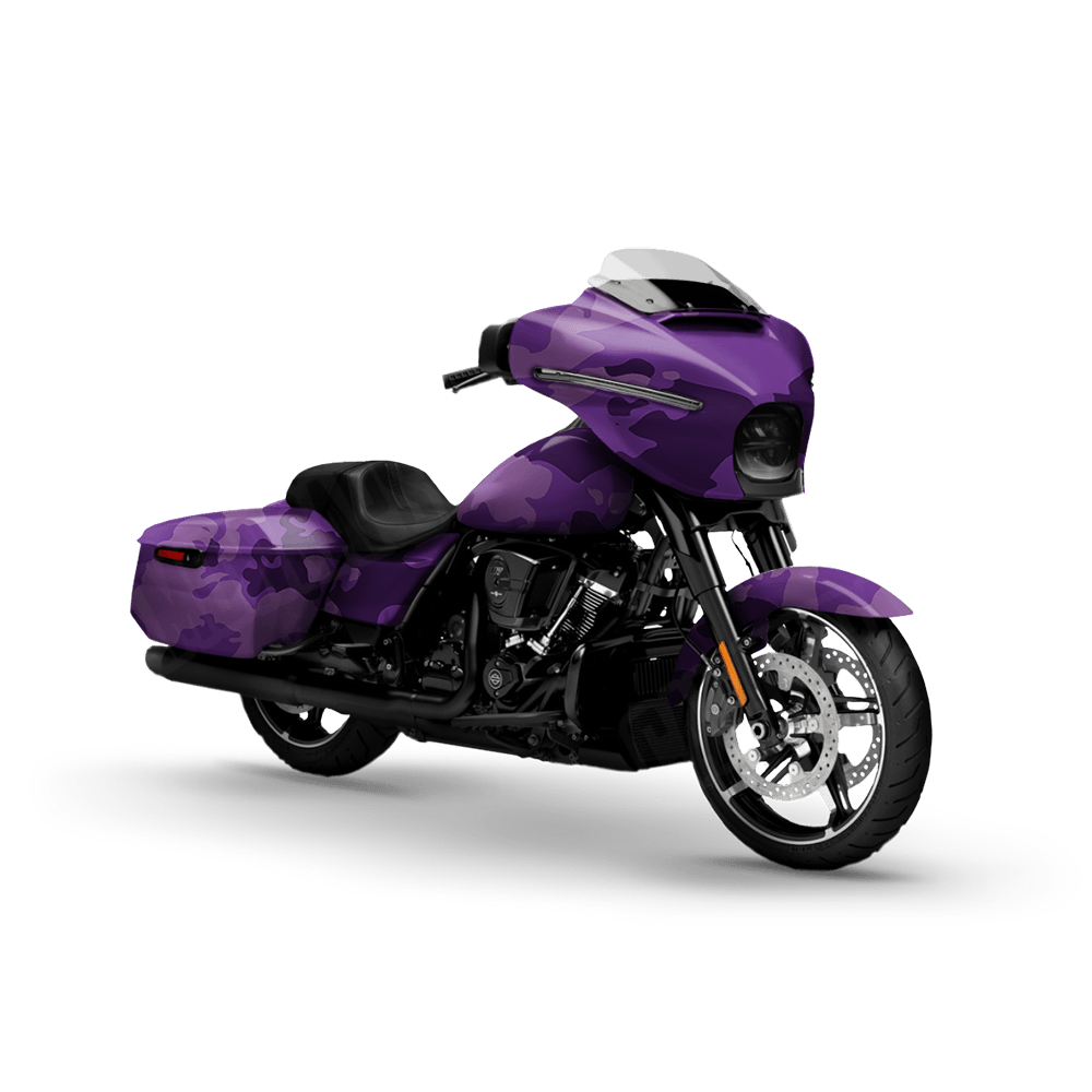 Treetop Elite Purple Motorcycle Camo Vinyl Wrap