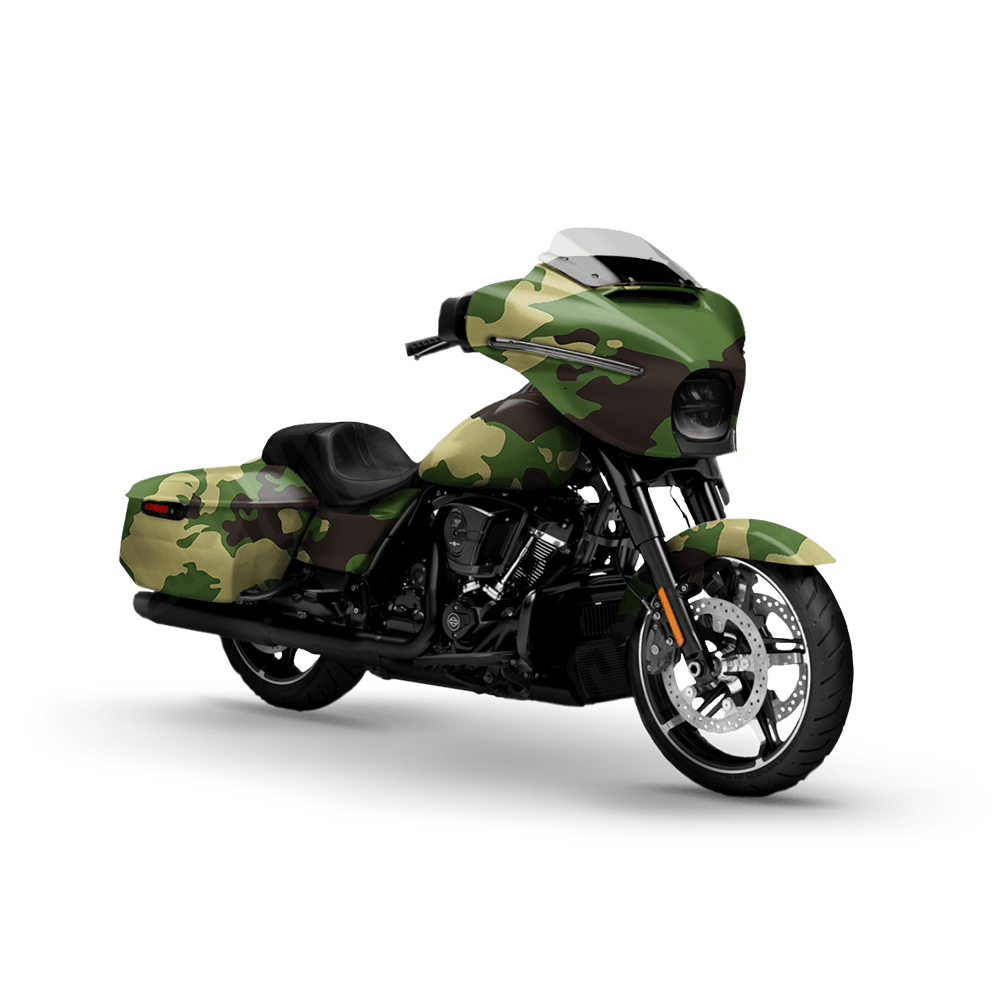 Treetop Jungle Motorcycle Camo Vinyl Wrap