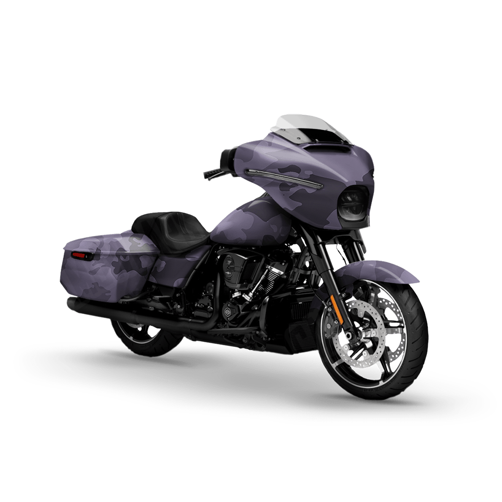 Treetop Lilac Motorcycle Camo Vinyl Wrap