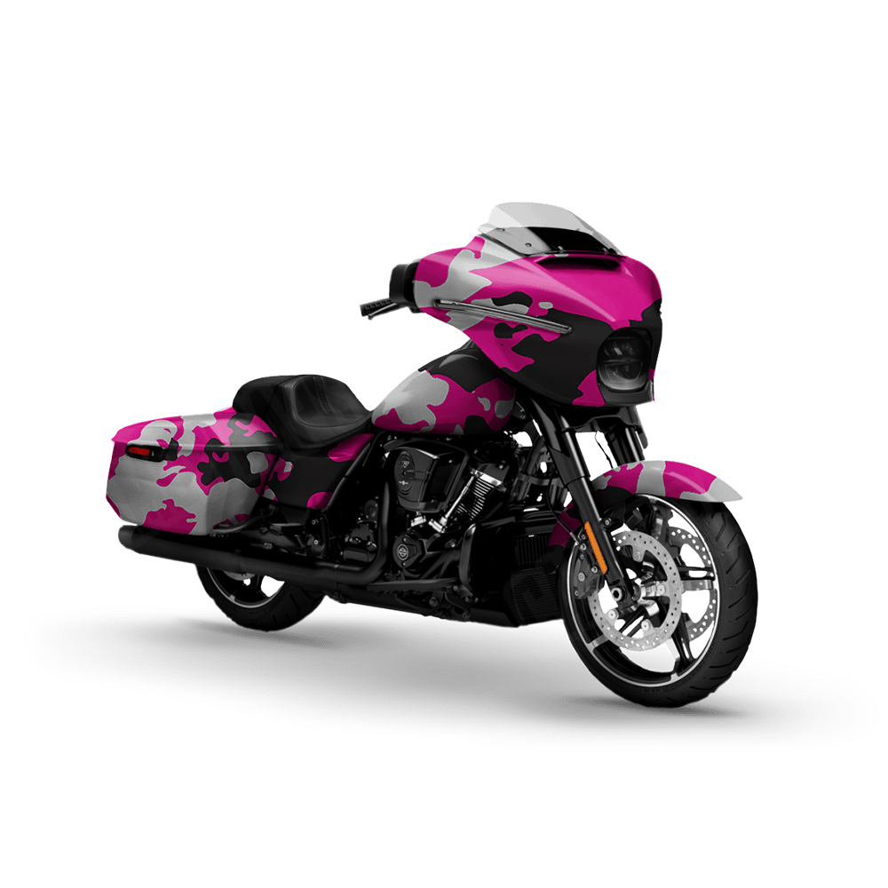 Treetop Magenta Tiger Motorcycle Camo Vinyl Wrap