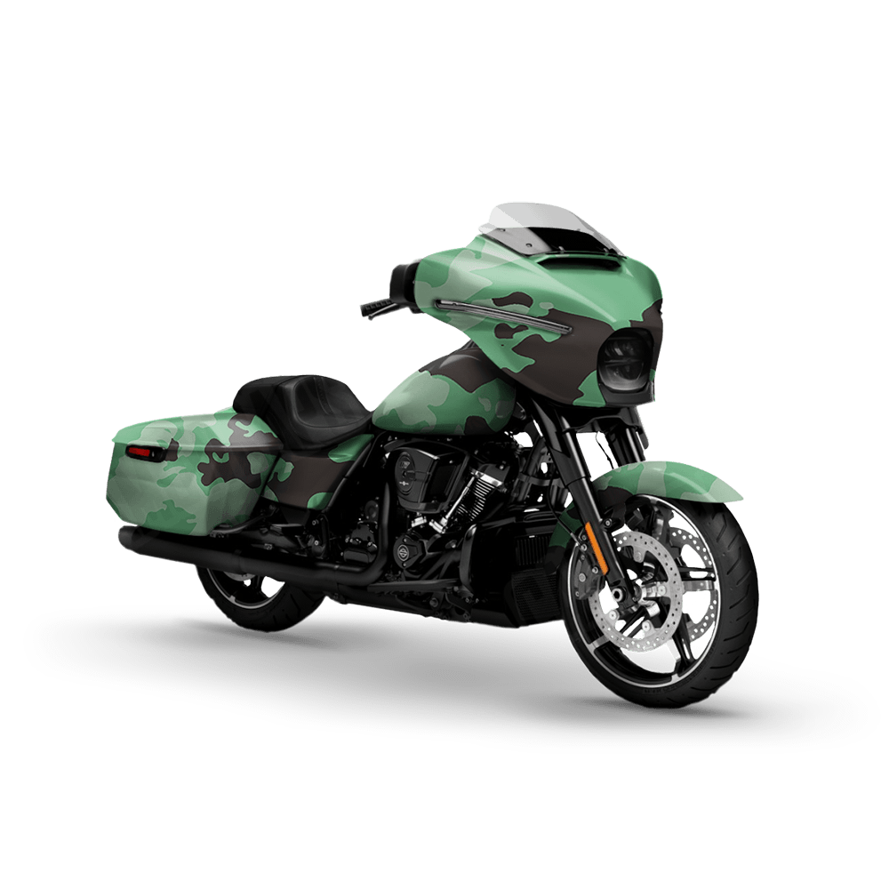 Treetop Mint Chocolate Chip Motorcycle Camo Vinyl Wrap