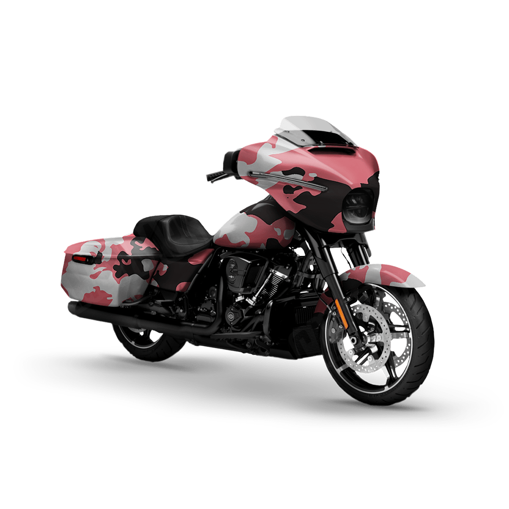 Treetop Pink Motorcycle Camo Vinyl Wrap