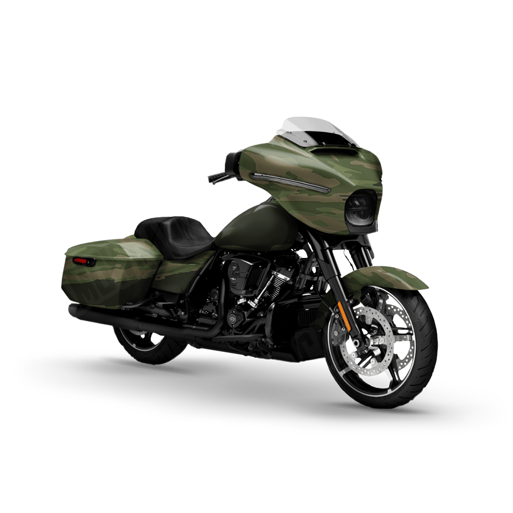 Vietnam Tiger Stripe Army Green Motorcycle Camo Vinyl Wrap