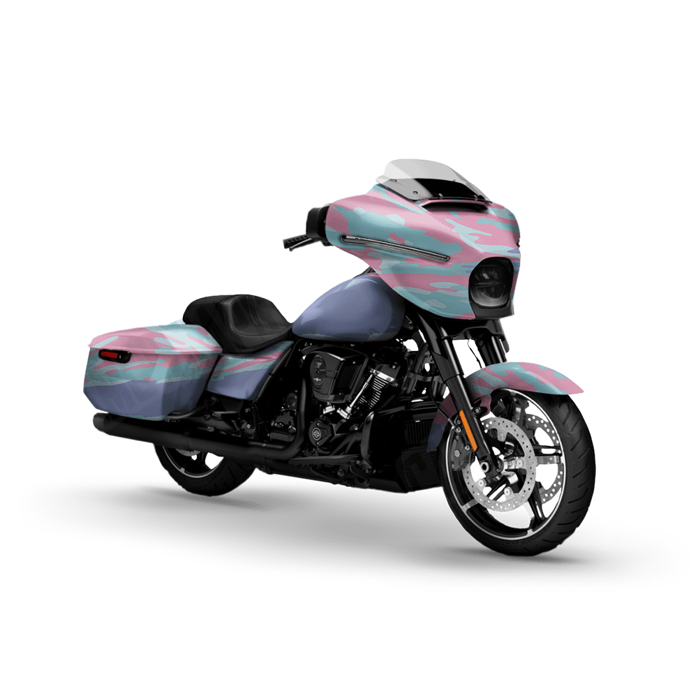 Vietnam Tiger Stripe Cotton Candy Camo Motorcycle Vinyl Wrap