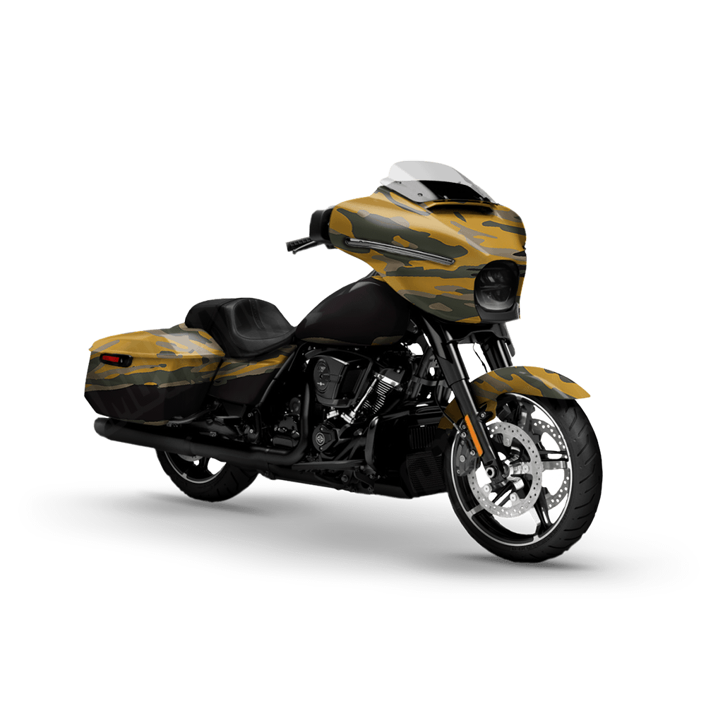 Vietnam Tiger Stripe Militant Yellow Motorcycle Camo Vinyl Wrap