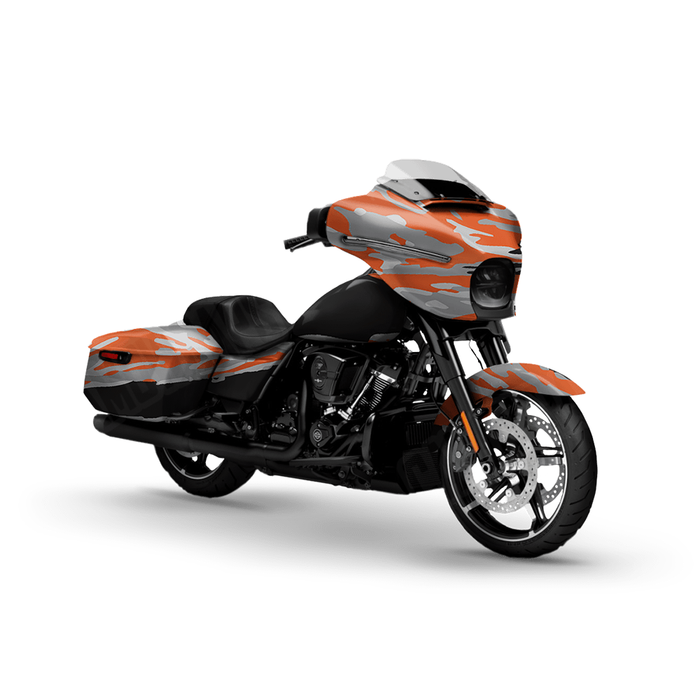 Vietnam Tiger Stripe Orange Tiger Motorcycle Camo Vinyl Wrap