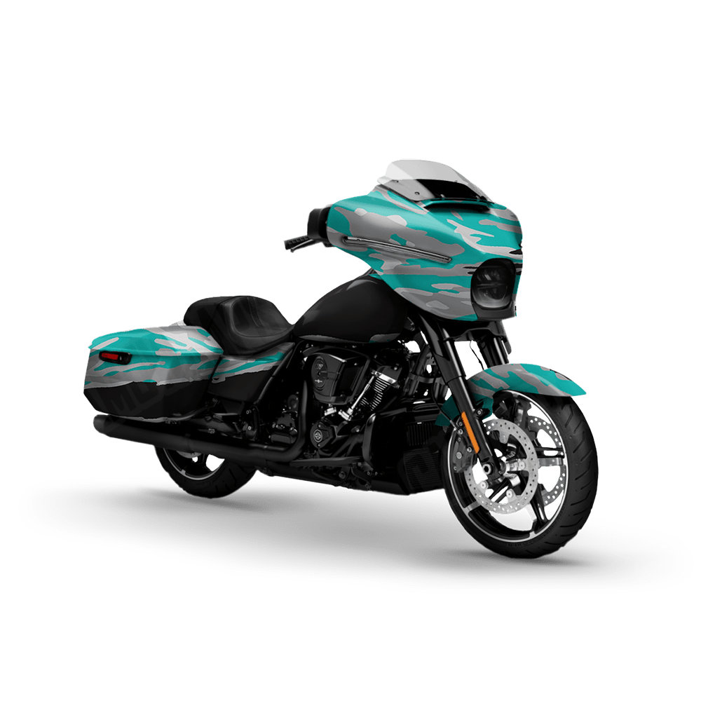 Vietnam Tiger Stripe Tiffany Blue Tiger Motorcycle Camo Vinyl Wrap