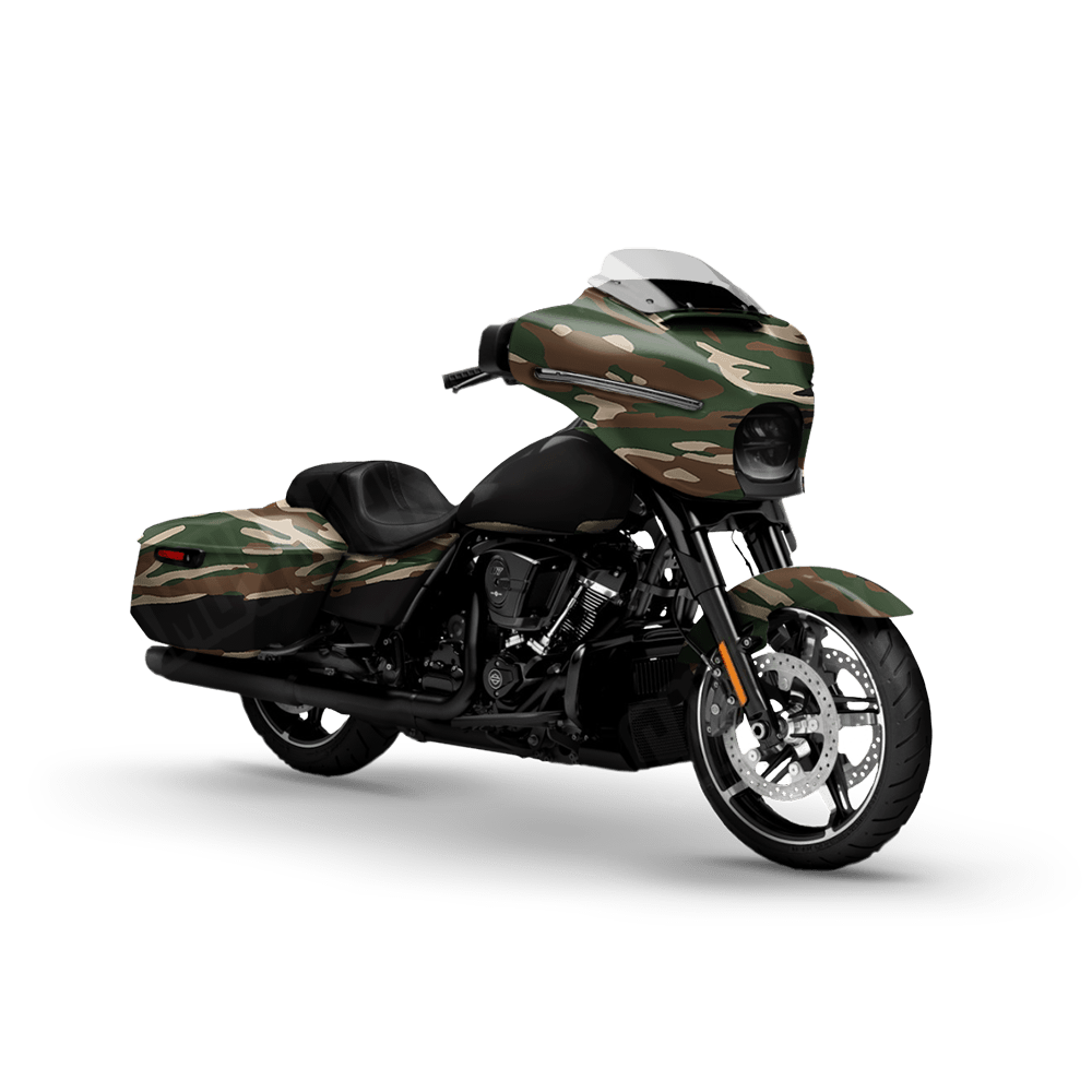 Vietnam Tiger Stripe Woodland Motorcycle Camo Vinyl Wrap